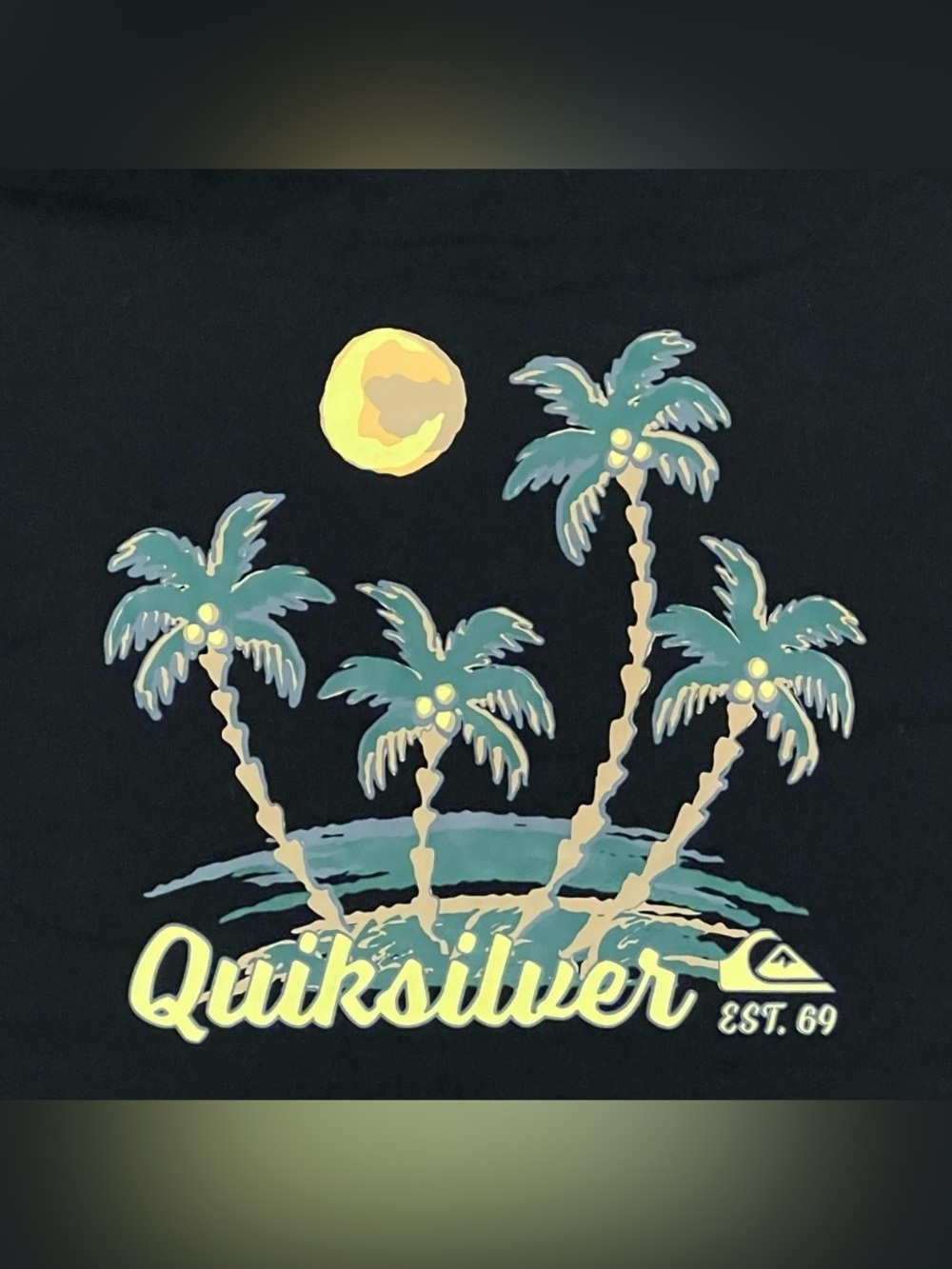 L Mens QUIKSILVER Surf Pullover Hoodie Sweatshirt Sweater Top Shirt 2-Side Black